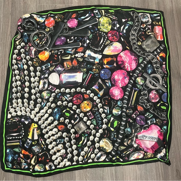 Juicy couture silk scarf 3ftx3ft - Picture 2 of 3